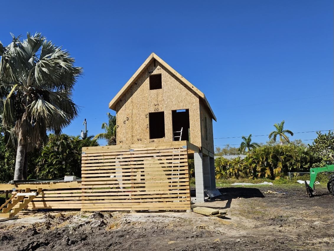 MSH Customer Build Bokeelia Island Cottage WIP Front Wide