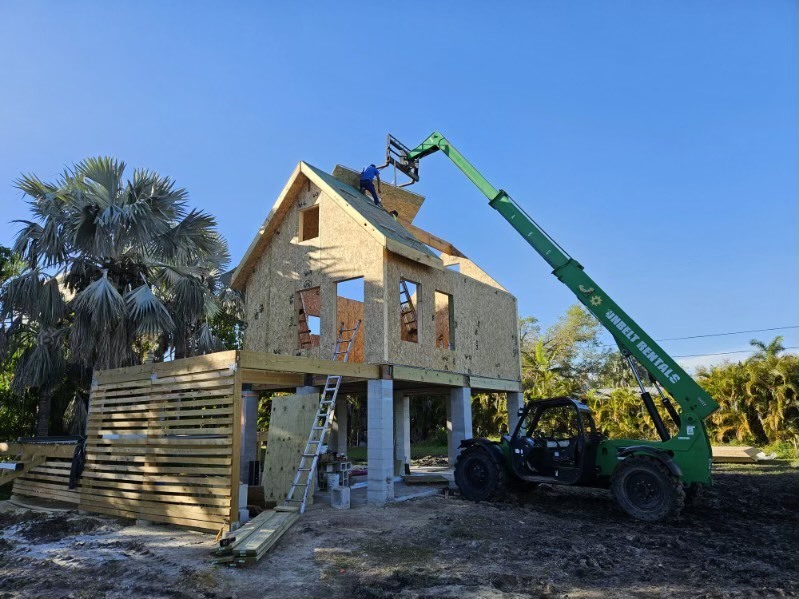 MSH Customer Build Bokeelia Island Cottage WIP Roof Panel Installation