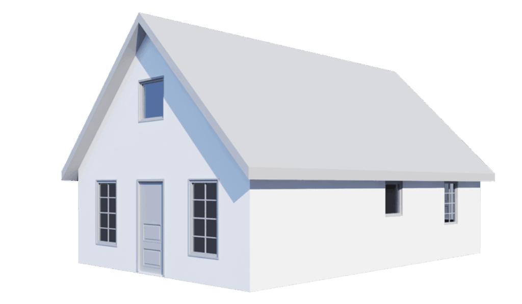 Rendering of a cottage model