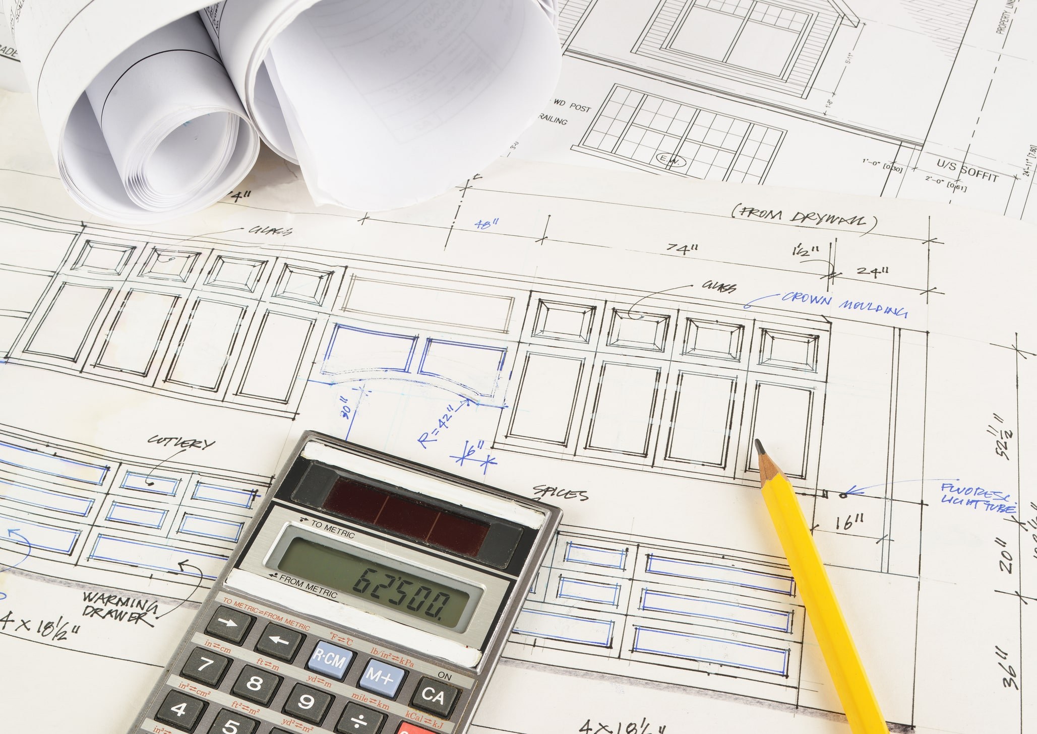 Calculator for determining costs of home building